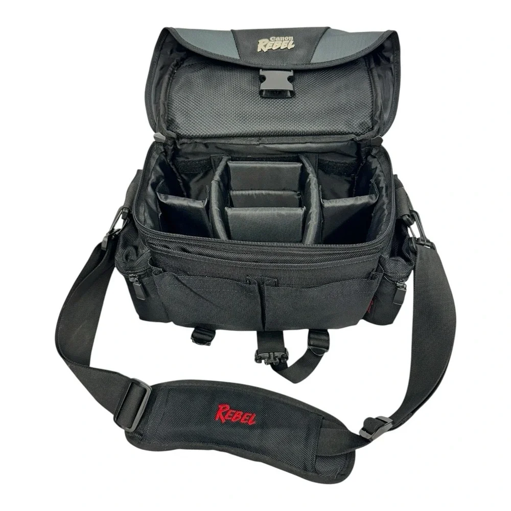 Canon Rebel Gadget Bag in Black - Photography DSLR Lens Protection excellent con